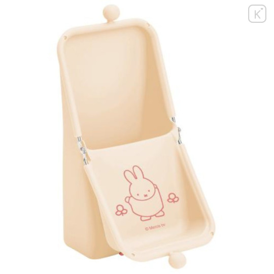 Japan Miffy Airpita Pencil Case Pen Pouch - Miffy : Flower Light Orange - 2