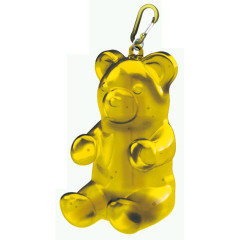 Japan Sun-Star GumiGuma Clear Pencil Case Pen Pouch & Smartphone Stand with Carabiner - Yellow Lemon Bear