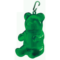 Japan Sun-Star GumiGuma Clear Pencil Case Pen Pouch & Smartphone Stand with Carabiner - Green Melon Soda Bear