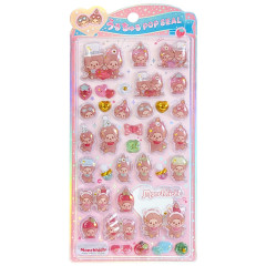 Japan Monchhichi Uruchuru Pop Seal - Monchhichi-chan & Monchhichi-kun : Stylish