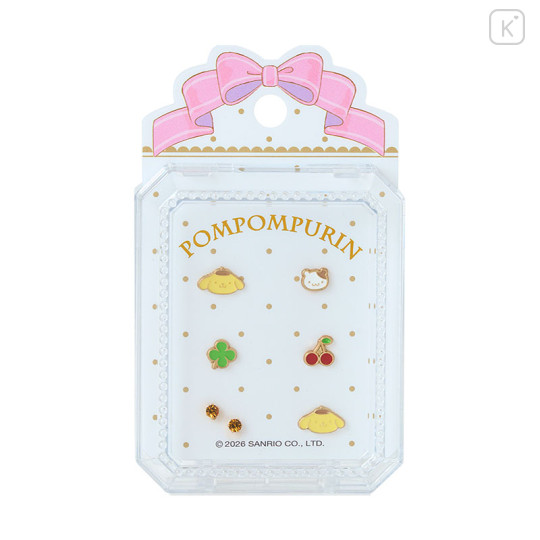 Japan Sanrio Original Earrings Set - Pompompurin - 1