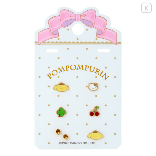 Japan Sanrio Original Earrings Set - Pompompurin - 2