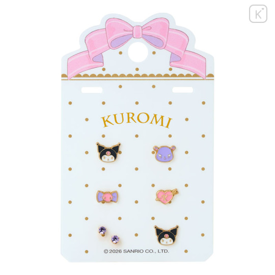 Japan Sanrio Original Earrings Set - Kuromi - 2