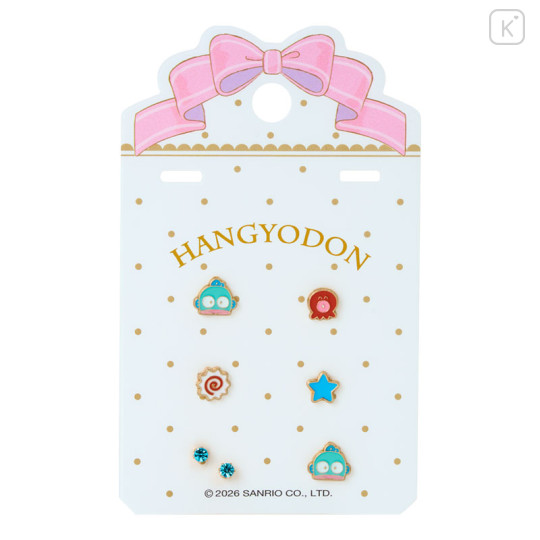 Japan Sanrio Original Earrings Set - Hangyodon - 2