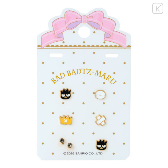 Japan Sanrio Original Earrings Set - Badtz-maru - 2