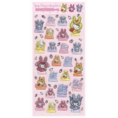Japan Sanrio × Rody Glitter Resin Sticker - Hello Kitty & Kuromi & My Melody