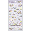 Japan San-X Gold Foil Clear Seal Sticker - Sumikko Gurashi : Angel and Devil's Tail Devil - 1