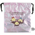 Japan San-X Aurora Drawstring Bag - Sumikko Gurashi : Angel and Devil's Tail Shrimp - 1