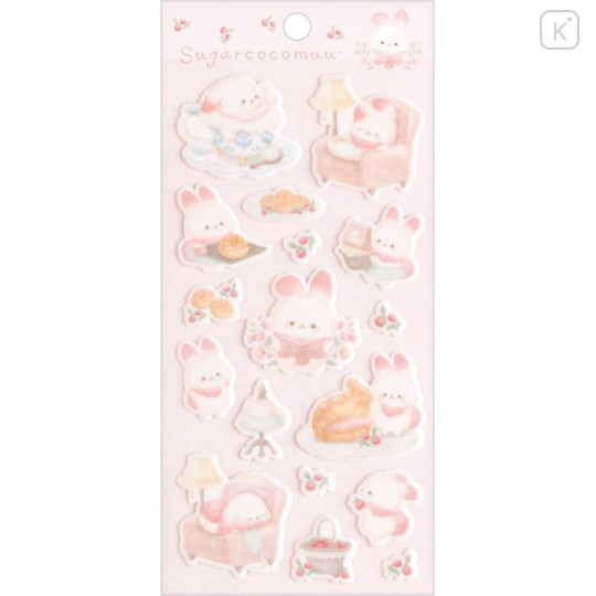 Japan San-X Puffy Sticker - Sugarcocomuu : Sugarcocomuu's Holiday A - 1