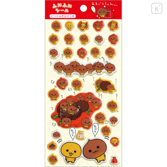 Japan San-X FuniFuni Puffy Squishy Sticker - San-X Universe Amaguri-chan - 1