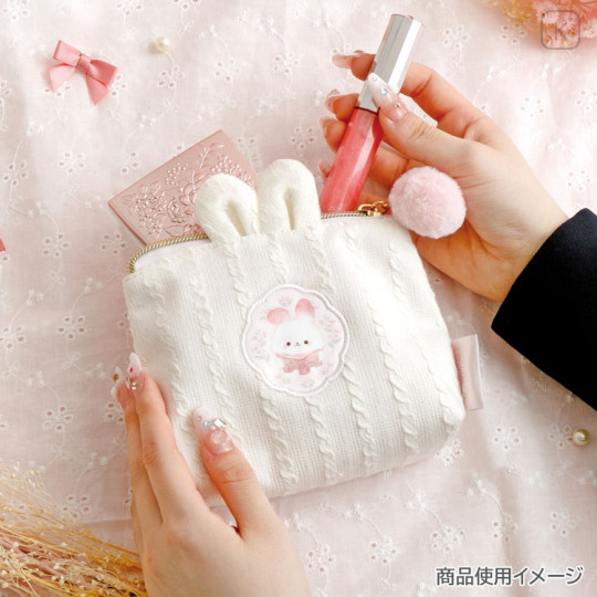 Japan San-X Cosmetic Pouch - Sugarcocomuu : Sugarcocomuu's Holiday Embroidered - 3