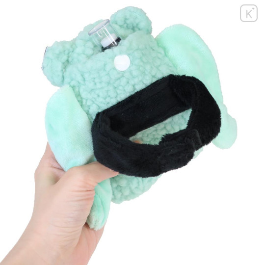 Japan Hatsune Miku Plush Pouch & Bag Charm - Turquoise Bear Costume Eye-Up - 2