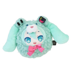 Japan Hatsune Miku Mochi Mochi Squishy Plush - Turquoise Bear Costume Eye-Up