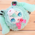 Japan Hatsune Miku Mochi Mochi Squishy Plush - Turquoise Bear Costume Eye-Up - 3
