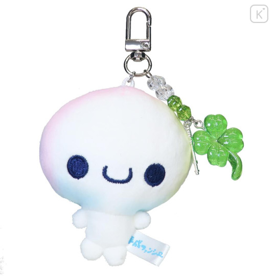 Japan Kamio Plush Keychain Bag Charm - Pukupuku Awawa Chan : Heisei Retro Smile Clover Charm - 1