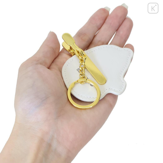 Japan Peanuts Embroidery Keychain Bag Charm & Clip - Snoopy : Face - 2