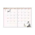 Japan Moomin A6 Monthly Schedule Book - Moomin : Characters Green 2027 - 2