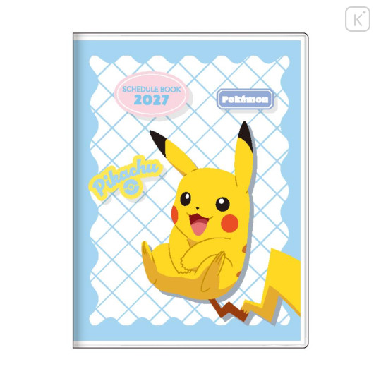 Japan Moomin A6 Monthly Schedule Book - Pikachu : Happy Blue 2027 - 1