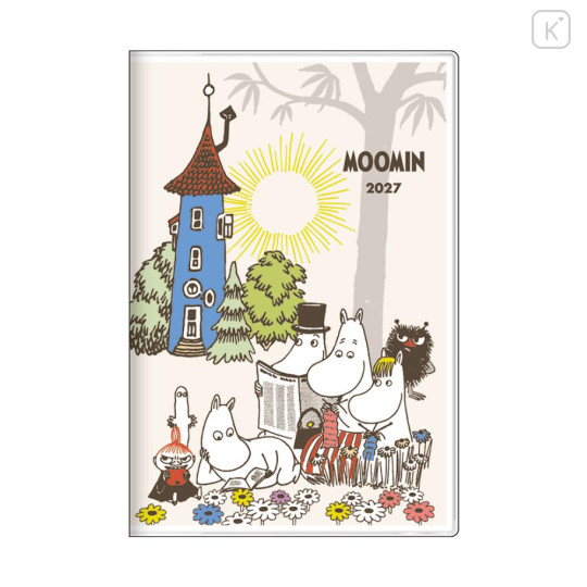 Japan Moomin B7 Monthly Schedule Book - Moomin : Characters Beige 2027 - 1