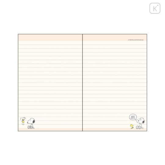 Japan Peanuts B7 Monthly Schedule Book - Snoopy & Woodstock : Crown 2027 - 3
