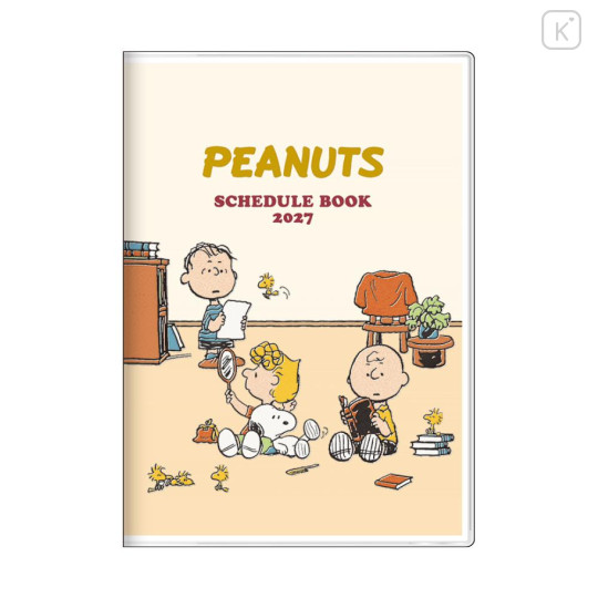 Japan Peanuts B6 Planner Monthly & Weekly Schedule Book - Snoopy : Relax w Kids 2027 - 1