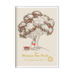 Japan Disney B6 Planner Monthly & Weekly Schedule Book - Piglet & Pooh : Orange Tree 2027