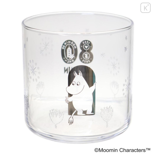 Japan Moomin Glass Tumbler - Moomintroll : 80th Anniversary The door is always open - 1