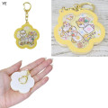 Japan Sanrio Shaka Shaka Keychain - Corocorokuririn : The Whole Family Gather Yellow - 2