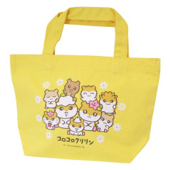 Japan Sanrio Mini Tote Bag - Corocorokuririn : The Whole Family Gather Yellow