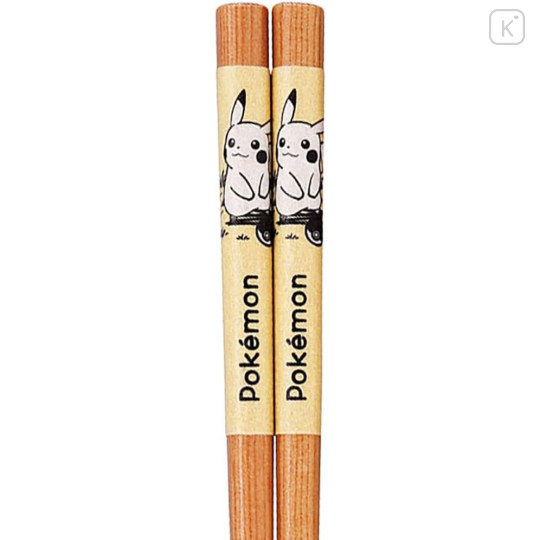 Japan Pokemon Natural Wood Chopsticks 21cm - Pikachu : 30th Anniversary Daily Sketch - 2