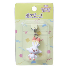 Japan Pokemon Tiny Figure Charm - Scorbunny : Pokepeace 3D
