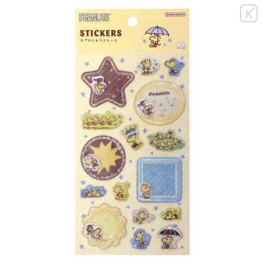 Japan Peanuts Capsule & Glitter Sticker - Woodstock - 1