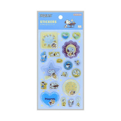 Japan Peanuts Capsule & Glitter Sticker - Snoopy & Woodstock