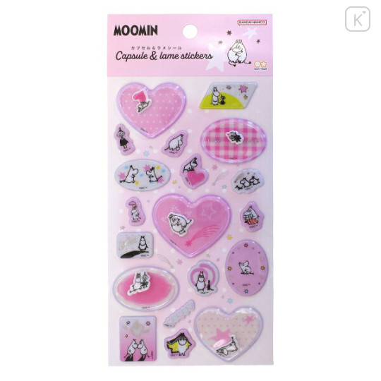 Japan Moomin Capsule & Glitter Sticker - Moomintroll : Love - 1