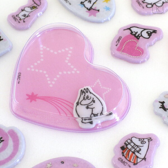 Japan Moomin Capsule & Glitter Sticker - Moomintroll : Love - 2
