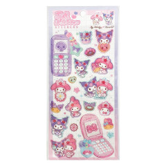 Japan Sanrio Heisei Happy Phone Sticker - Kuromi & My Melody : Cherry