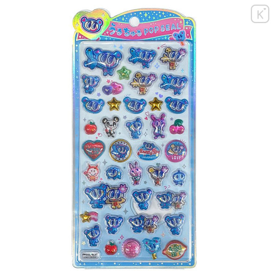 Japan Narumiya Characters Uruchuru Pop Seal - Angel Blue : A - 1