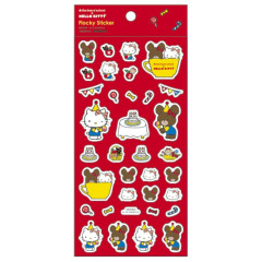 Japan Sanrio × The Bear's School Flocky Sticker - Hello Kitty : Red