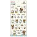 Japan Sanrio × The Bear's School Flocky Sticker - Hello Kitty : White - 1