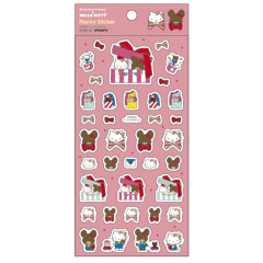 Japan Sanrio × The Bear's School Flocky Sticker - Hello Kitty : Pink