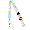 Japan Kamio Neck Strap - Happy March Cat & Rabbit : Heisei Retro Blue - 1