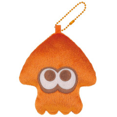 Japan Splatoon Plush Pouch & Bag Charm - Squid Orange