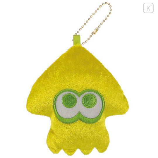 Japan Splatoon Plush Pouch & Bag Charm - Squid Yellow - 1