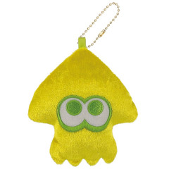 Japan Splatoon Plush Pouch & Bag Charm - Squid Yellow