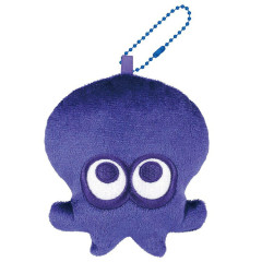 Japan Splatoon Plush Pouch & Bag Charm - Octopus Deep Blue