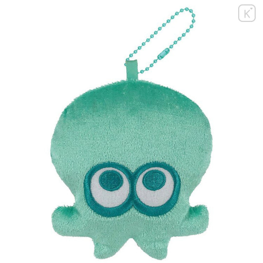 Japan Splatoon Plush Pouch & Bag Charm - Octopus Turquoise Light Blue - 1