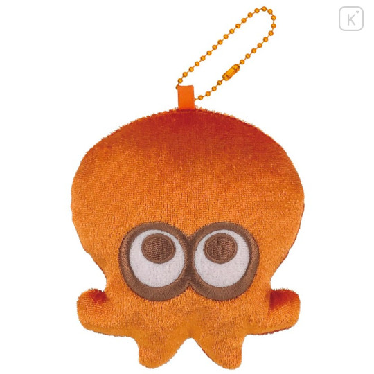 Japan Splatoon Plush Pouch & Bag Charm - Octopus Orange - 1