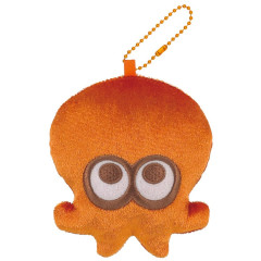 Japan Splatoon Plush Pouch & Bag Charm - Octopus Orange