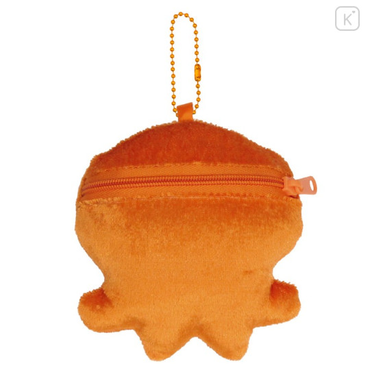 Japan Splatoon Plush Pouch & Bag Charm - Octopus Orange - 2