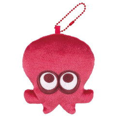 Japan Splatoon Plush Pouch & Bag Charm - Octopus Red